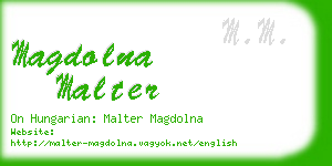 magdolna malter business card